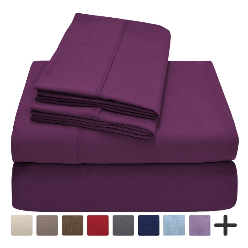 Inexpensive Bed Sheets Low Cost Double Size with Pillowcase in Set