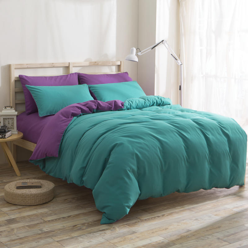 Solid Duvet Covers Queen with Pillow Cases , in Color Dyed Microfiber